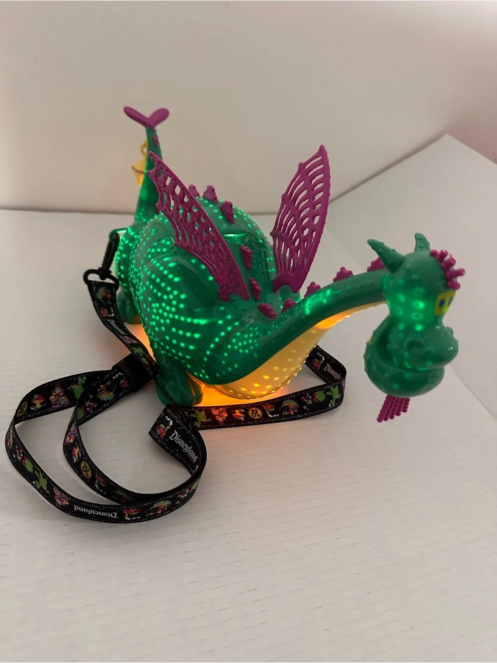 Disney Parks Light up Elliot Dragon Popcorn Bucket Main Street Electrical Parade